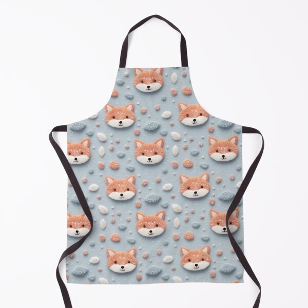 Item preview, Faux Embroidered Cute Winter Fox designed and sold by TDKbyNeha.