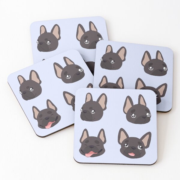 Item preview, Cute black french bulldog face pack  designed and sold by Yaragold.