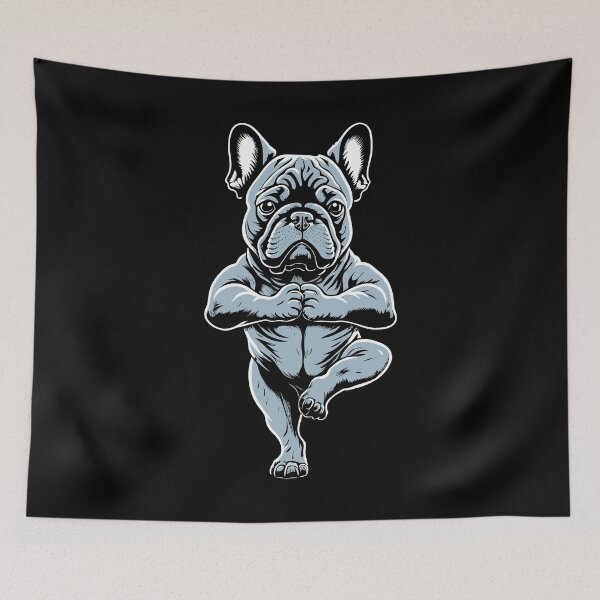 Item preview, French Bulldog Yoga Puppy Funny Dogs Tree Pose Vrikshasana designed and sold by GrandeDuc.