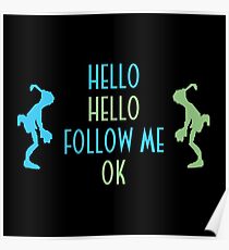 Oddworld Abe's Oddysee Hello (Blue & Green) Poster