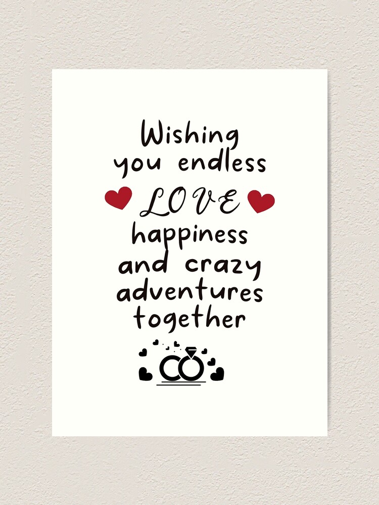 Wedding Congratulation, Bridal Shower, Engagement Card for Friends