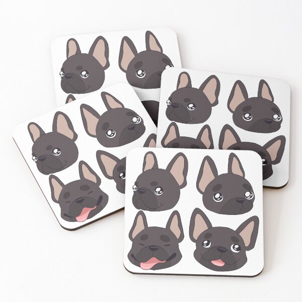 Item preview, Cute black french bulldog face pattern  designed and sold by Yaragold.