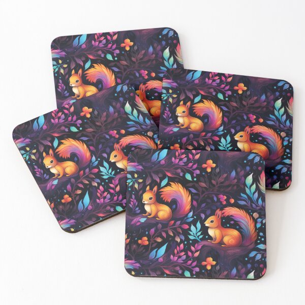 Item preview, Rainbow Squirrels Pattern designed and sold by SpectrumConnect Designs.
