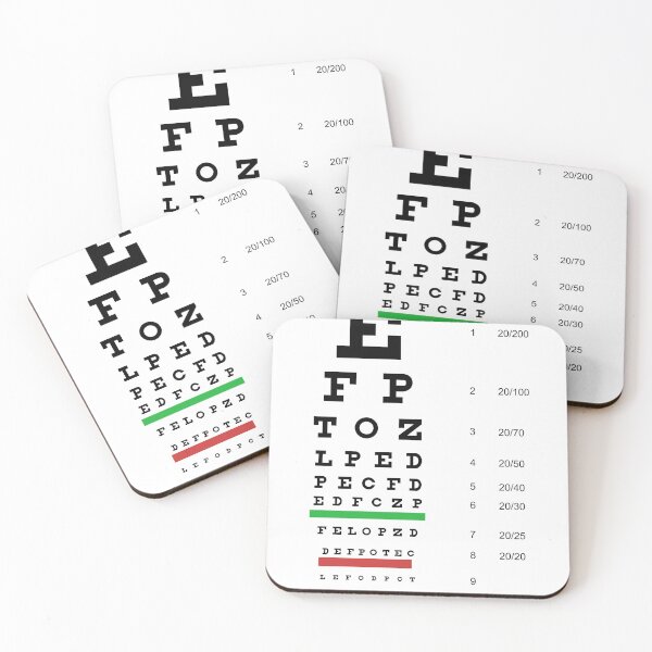 Item preview, Fun geek design featuring the Snellen eye test letter chart that ophthalmologists use designed and sold by BRINDELEGARD.