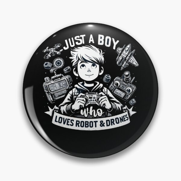 Item preview, Just a boy who loves drones and robots designed and sold by AW2 Designs.