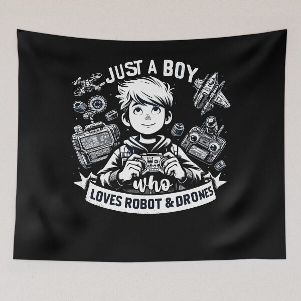 Item preview, Just a boy who loves drones and robots designed and sold by mwebba2005.
