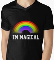 Im magisches Regenbogen-Hemd T-Shirt mit V-Ausschnitt für Männer
