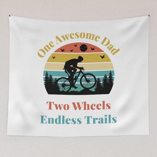 Item preview, Mountain Biking Dad - One Awesome Dad, Two Wheels, Endless Trails designed and sold by PlayfulMuse.