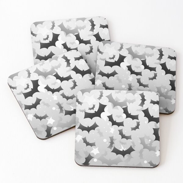 Item preview, halloween terrifying bats, black and white pattern designed and sold by in-leggings.