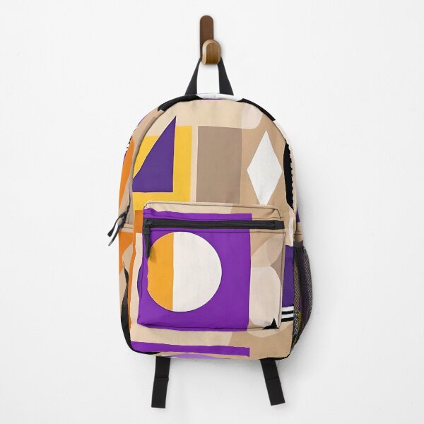 Item preview, Pop art colorful abstract art beige purple composition 2 designed and sold by flatindostudio.