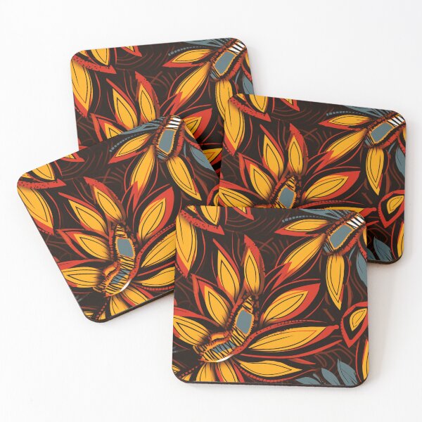 Artikelvorschau, Red, orange and blue African Ankara Pattern entworfen und verkauft von SideSignal.