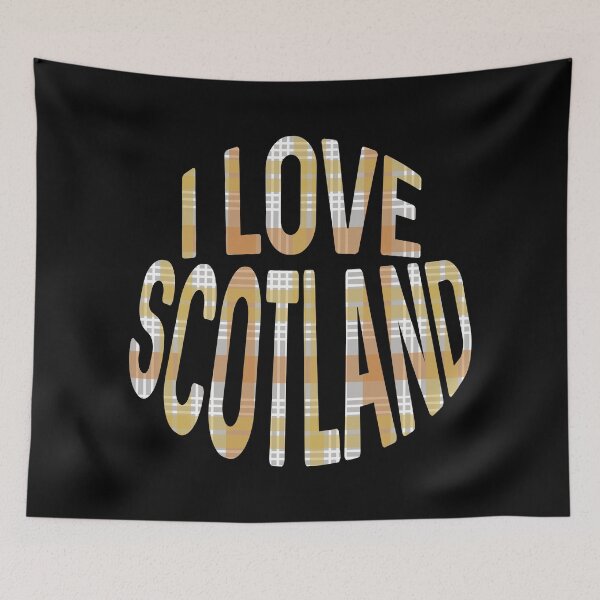 Item preview, I LOVE SCOTLAND Festive Tartan Colour Typography Design designed and sold by MacPean.