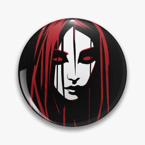 Item preview, Horror Girl art Red Haired Silhouette Sace in the style of Gothic designed and sold by MagicColorPrint.