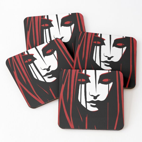Item preview, Horror Girl art Red Haired Silhouette Sace in the style of Gothic designed and sold by MagicColorPrint.