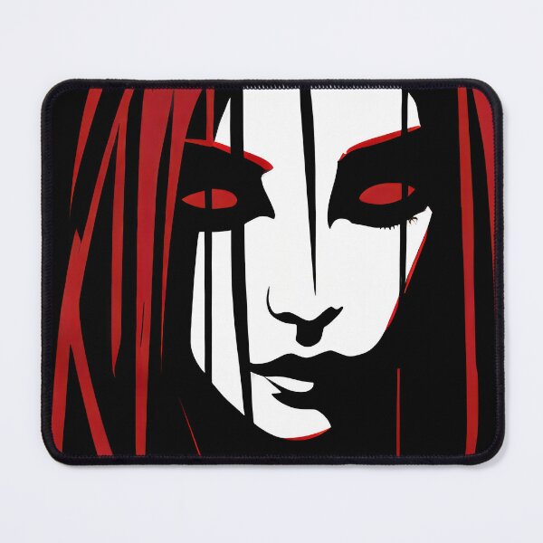 Item preview, Horror Girl art Red Haired Silhouette Sace in the style of Gothic designed and sold by MagicColorPrint.