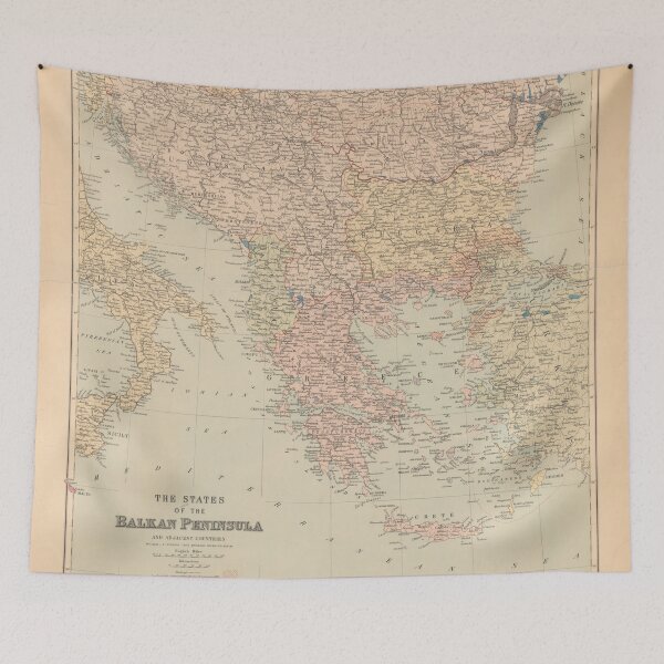 Item preview, Balkan Map from Stanford 1929 designed and sold by Lefteris Betsis.
