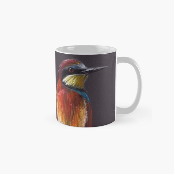 "The European" original mixed media painting of a European Bee-eater bird Classic Mug