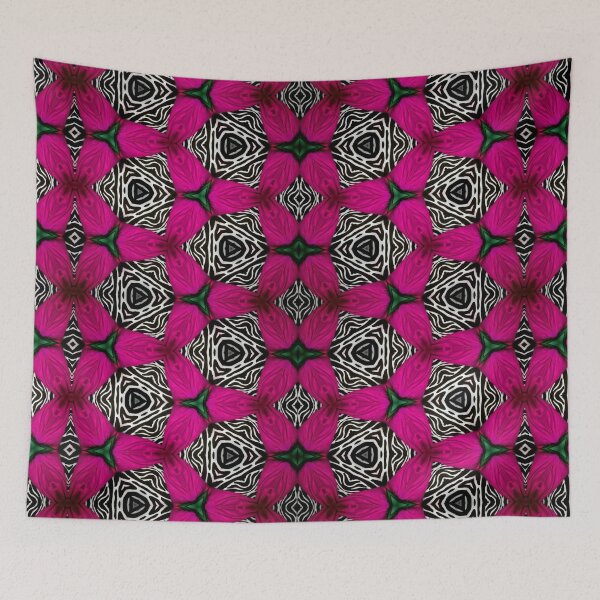 Item preview, Zebra Triangles Warrior Shield African Print Hot Pink Black designed and sold by SpiritGifts.