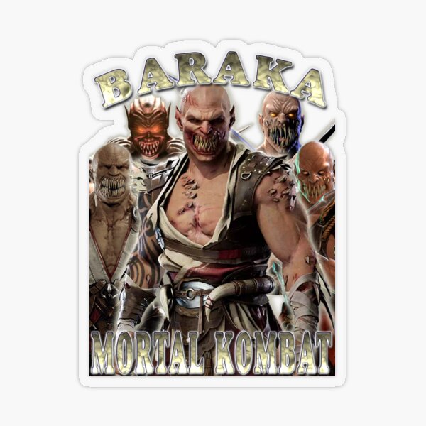 Baraka mortal kombat Sticker for Sale by SkeleMod