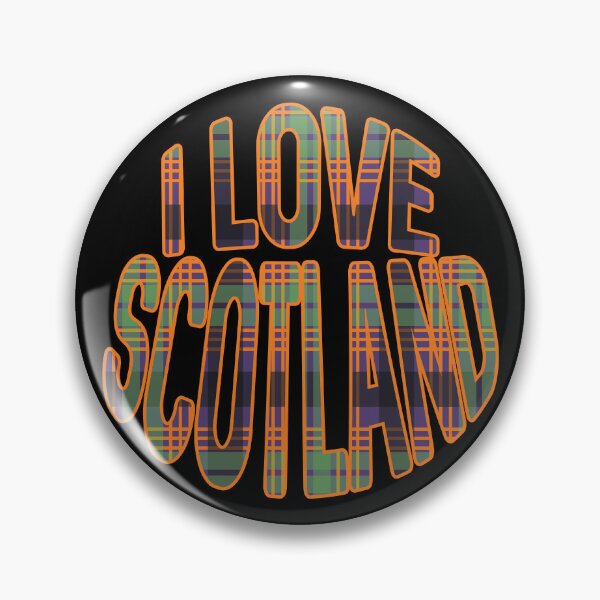 Item preview, I LOVE SCOTLAND Purple, Orange and Green Tartan Colour Typography Design designed and sold by MacPean.