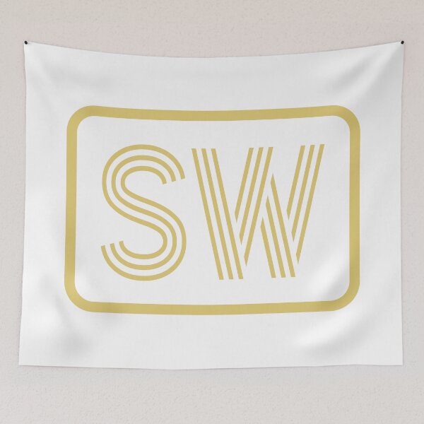 Item preview, SW Initials Gold Geometric Letters designed and sold by Jeallan Designs.
