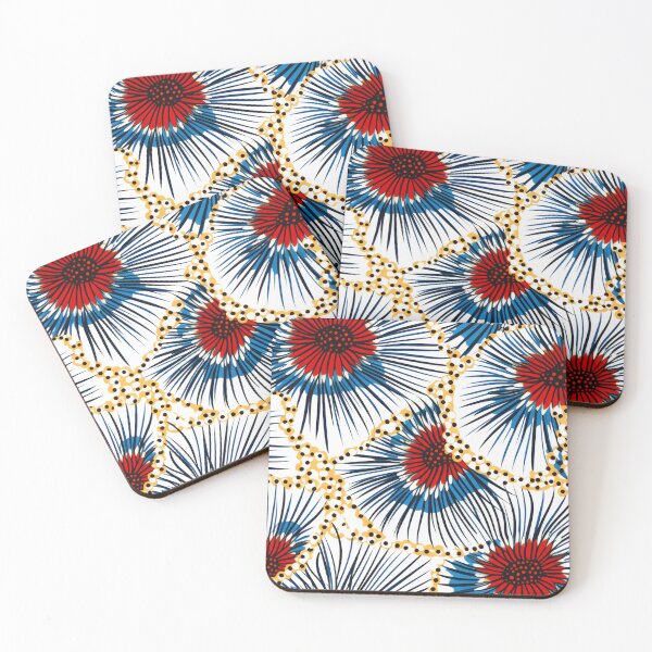 Artikelvorschau, White, blue, red, yellow, African Ankara Pattern entworfen und verkauft von SideSignal.