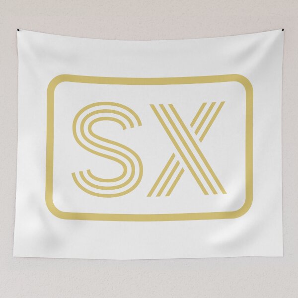 Item preview, SX Initials Gold Geometric Letters designed and sold by Jeallan Designs.