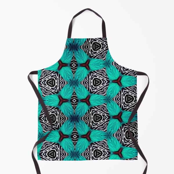 Item preview, Zebra Triangles Warrior Shield African Print Turquoise Black designed and sold by SpiritGifts.