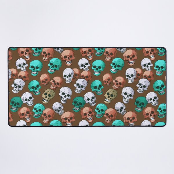 Artikelvorschau, Happy Skulls (blau und orange) entworfen und verkauft von GammarayPrints.