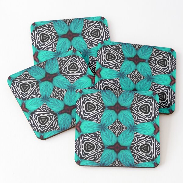 Item preview, Zebra Triangles Warrior Shield African Print Turquoise Black designed and sold by SpiritGifts.