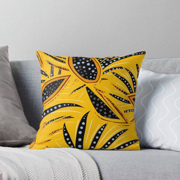 Artikelvorschau, Yellow, black, orange, African Ankara Pattern entworfen und verkauft von SideSignal.