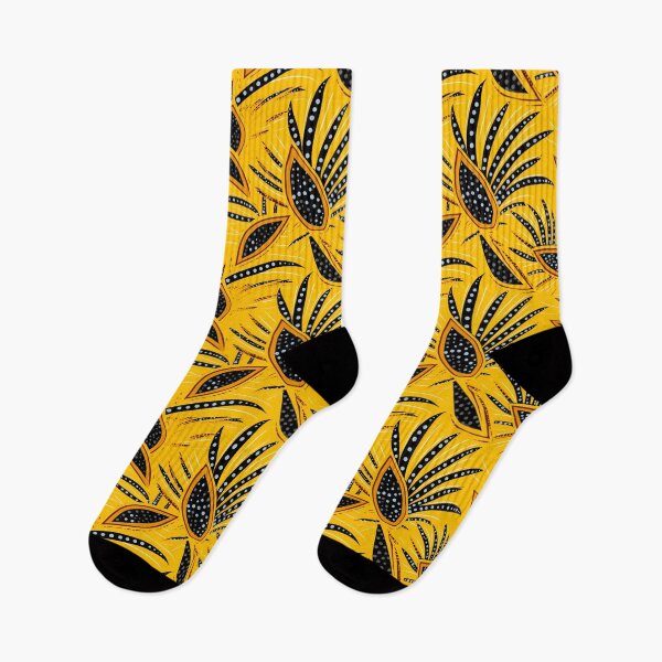 Artikelvorschau, Yellow, black, orange, African Ankara Pattern entworfen und verkauft von SideSignal.