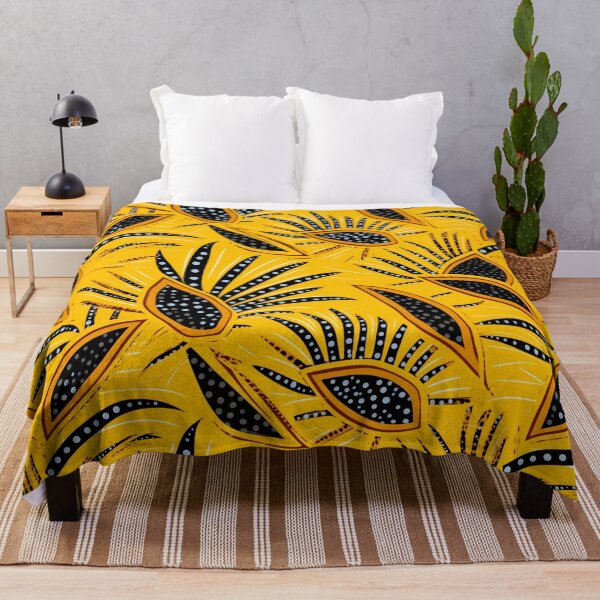 Artikelvorschau, Yellow, black, orange, African Ankara Pattern entworfen und verkauft von SideSignal.