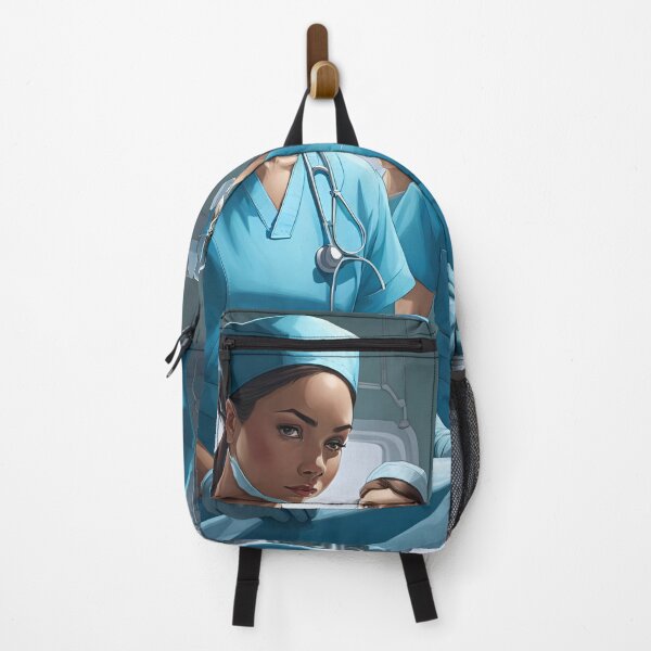 Item preview, Nurses wearing light blue scrubs, carrying out a surgical operation designed and sold by Colin Bentham.