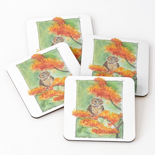 Item preview, Autumn Owl in Watercolor designed and sold by KelsImpressions.