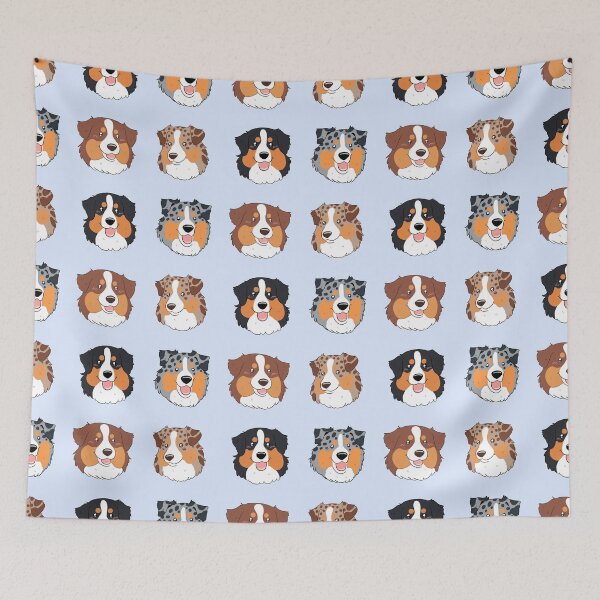Item preview, Cute australian shepherd dog face pack  designed and sold by Yaragold.