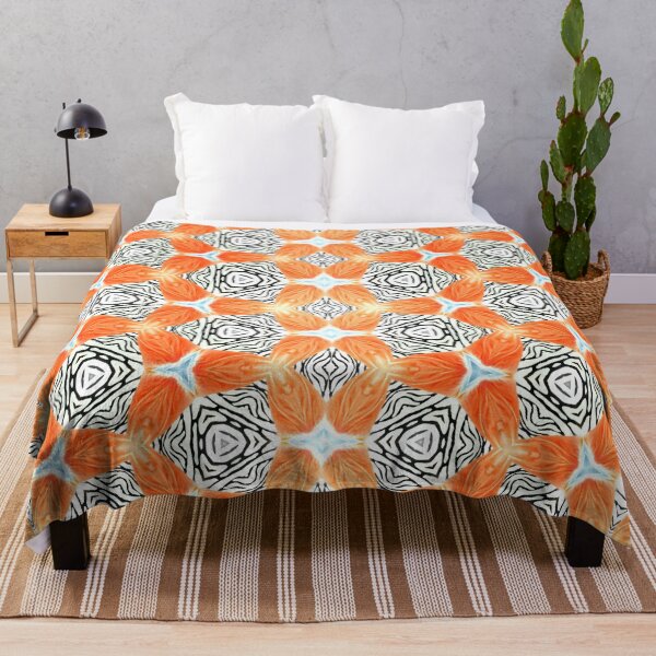 Item preview, Zebra Triangles Warrior Shield African Print Orange White designed and sold by SpiritGifts.