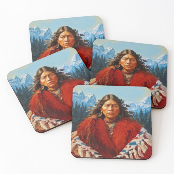 Item preview, Native American Woman Red Elder designed and sold by AUTHENTIC AMERICANA ARTS.