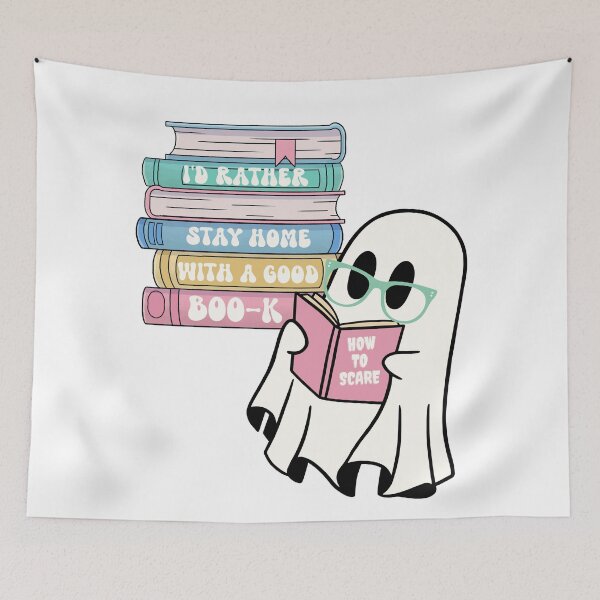 Item preview, I'd rather stay home with a good Boo-k. Nerdy Ghost designed and sold by Fr0mtheMachine.