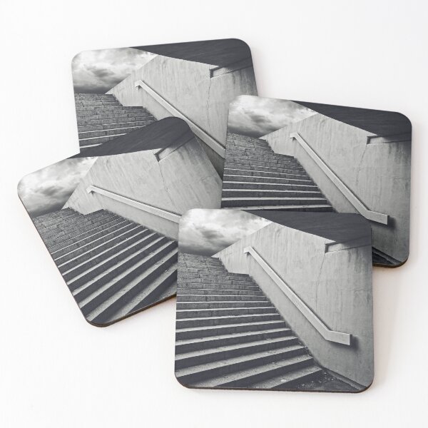 Item preview, Urban staircase in underground passage with exit to dark stormy sky. designed and sold by stevanovicigor.