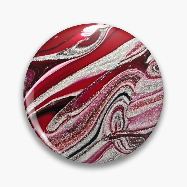 Item preview, Red, silver and black acrylic pouring  designed and sold by Hmelliger.