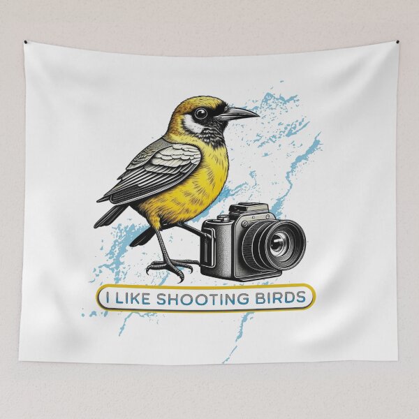 Item preview, A camera and a beautiful bird.  designed and sold by TempoTees.