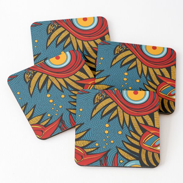 Artikelvorschau, Red, blue, yellow, African Ankara Pattern entworfen und verkauft von SideSignal.