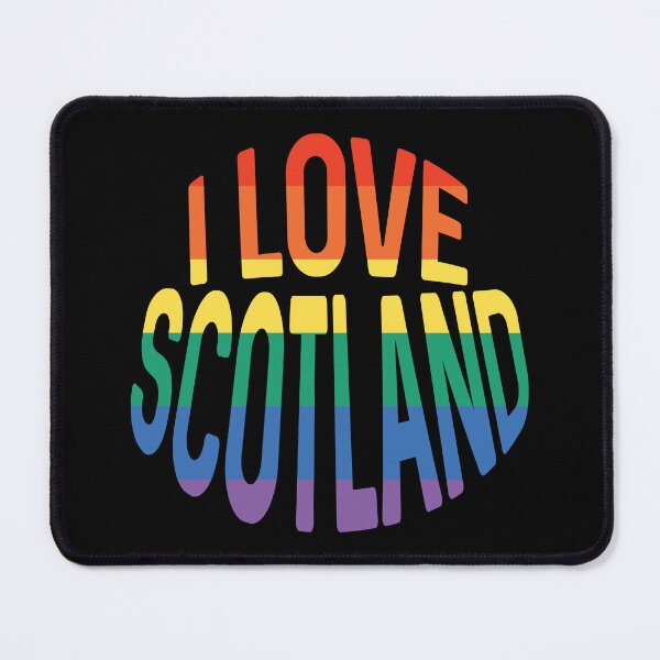 Item preview, I LOVE SCOTLAND Rainbow Pride Flag Colour Typography Design designed and sold by MacPean.