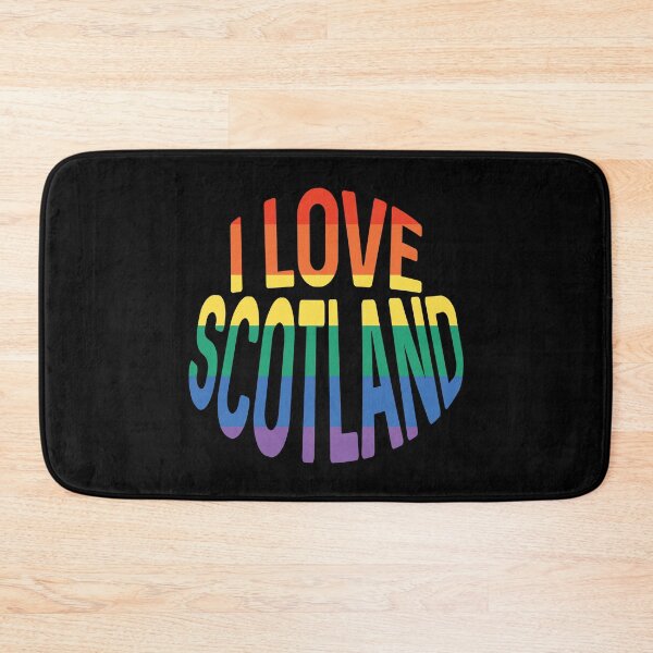 Item preview, I LOVE SCOTLAND Rainbow Pride Flag Colour Typography Design designed and sold by MacPean.