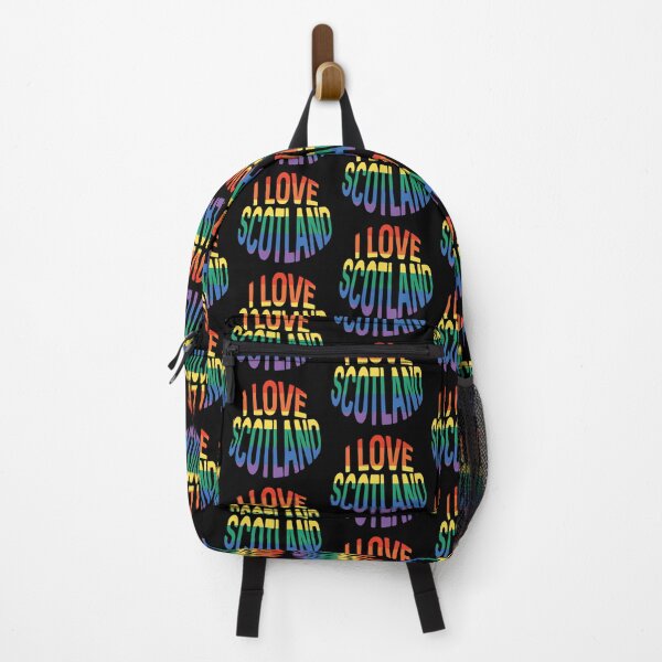 Item preview, I LOVE SCOTLAND Rainbow Pride Flag Colour Typography Design designed and sold by MacPean.