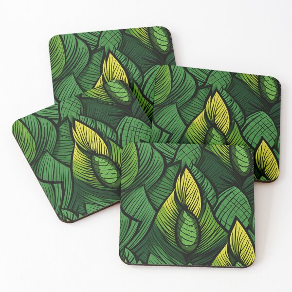 Artikelvorschau, Green, yellow, African Ankara Pattern entworfen und verkauft von SideSignal.