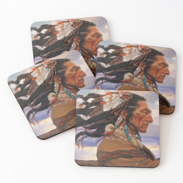 Item preview, Native American Chief In The Wind designed and sold by AUTHENTIC AMERICANA ARTS.
