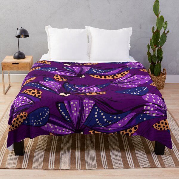 Artikelvorschau, Purple, Yellow, black, African Ankara Pattern entworfen und verkauft von SideSignal.