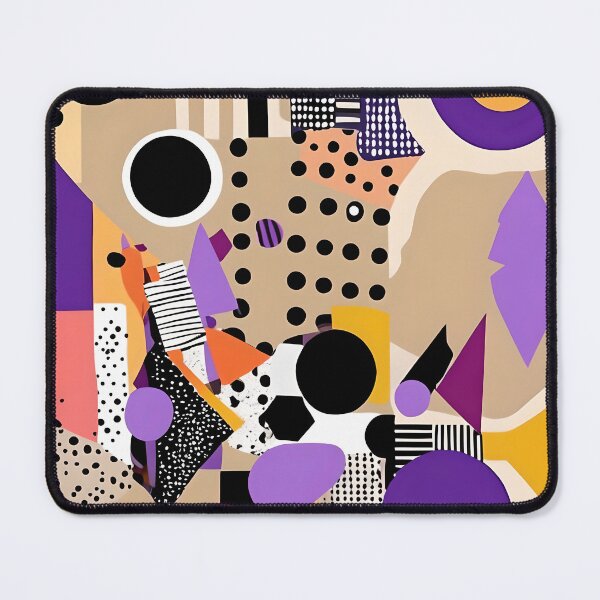 Item preview, Pop art colorful abstract art beige purple composition 4 designed and sold by flatindostudio.